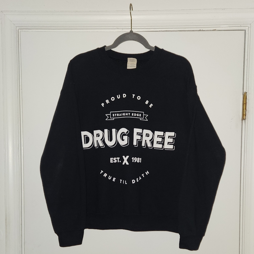 Straight Edge Worldwide - Drug Free Crewneck Sweatshirt ✖️✖️✖️